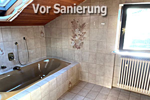 Bad-Sanierung in Wildenberg – altes Bad